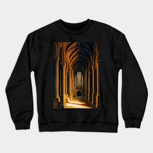 Chapel Interior - Medieval Catholic Church Crewneck Sweatshirt